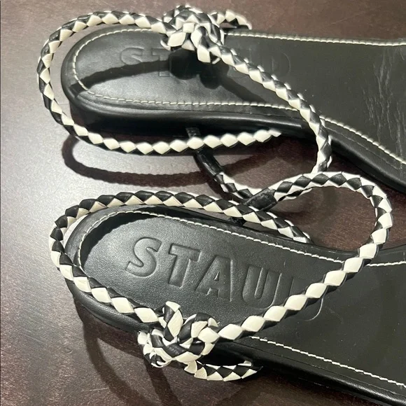 STAUD Monochrome Braided Women's Sandals - Picture 2 of 4